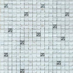 Мозаика Glass Микс 2021 колотая бел-платина- чип 15*15